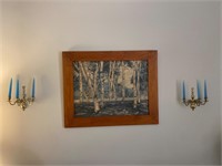 Picture and sconces