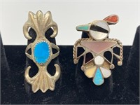 Sterling Silver Native American Rings.