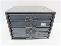 4-Drawer Metal Parts Organizer w/Contents