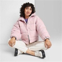 Women's Duvet Puffer Jacket - Wild Fable Pink XS