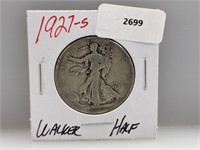 1927-S 90% Silver Walker Half $1 Dollar