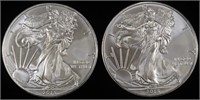 (2) 2013 AMERICAN SILVER EAGLES