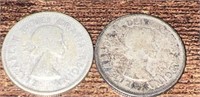 2 Silver 25 Cent  Coins ( Canada )