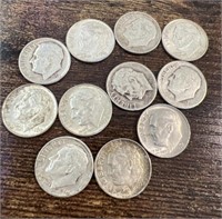 11 Silver Dimes