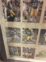 packer legends matted in picture frame