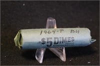 1964 Roll of Silver Dimes