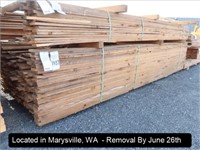 LOT, 1" X 4" HEM FIR LUMBER AT APPROX 8', 10' &