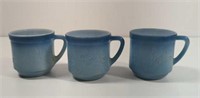 Blue Milk Glass Coffee Mug's