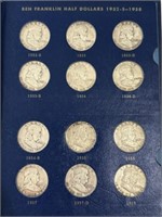 Franklin Silver Half Dollars 1948-1963 Album of 35