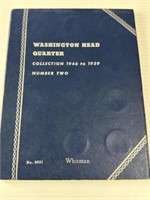 Washington Silver Quarters: 1946-1959 Album of 36