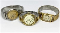 3 Vintage Watches - Hampden, Elgin & More.