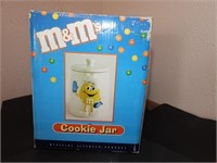 Yellow M&M Cookie Jar in Box