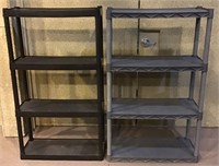 (2) Heavy-Duty Garage / Shop Plastic Shelving Unit