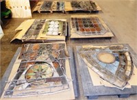 Six Pallets of Antique Stained Glass Windows