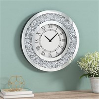 Crystal Diamond Clock- 12x12 Round Crystal