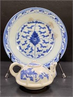 Antique Chinese Teapot & Plate