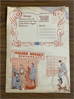 Vintage Golden Nugget Casino Menu w Inserts