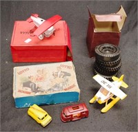 Two vintage model airplanes