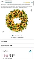 SUNFLOWER WREATH (OPEN BOX, NEW)