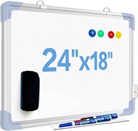 Dry Erase White Board  24 x 18  Magnetic