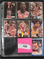 Michael Jordan and David Robinson trading cards