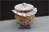 Lefton Miss Dainty Cookie Jar Hand Painted