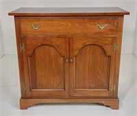 Clore server, walnut, drawer over 2 arched panel