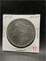 1879 MORGAN SILVER DOLLAR MS60