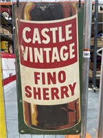 Castle Vintage Fino Sherry Screen Print Sign 300
