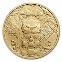 2023 Niue 1/4 Oz Gold Czech Lion Bu