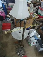 2 floor lamps 1 marble