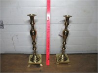 (2) Heavy Brass Candlesticks