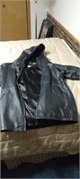 Ladies Size S Mac Leather Coat w/ Hood.
