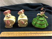 Salt and pepper shakers, Josef Originals figurine