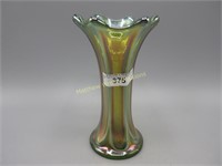 Imp 5.75" green Morning Glory vase