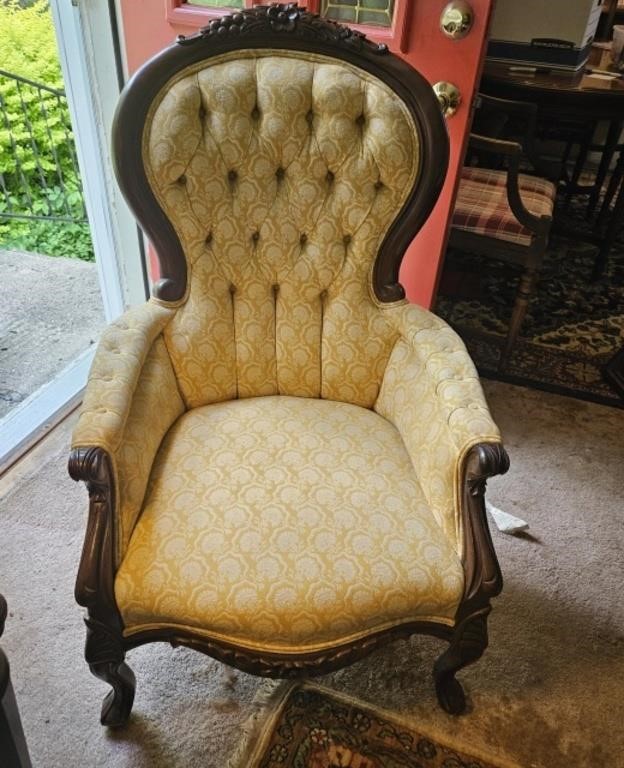 Victorian Rosewood upholstered chair