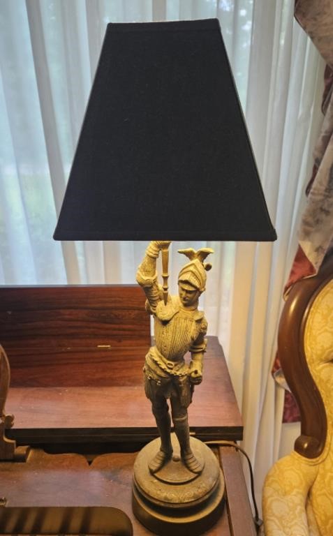 Metal warrior electric lamp& shade