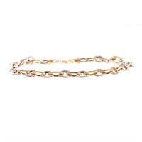 A Lady's Yellow & White Gold Link Bracelet in 18K