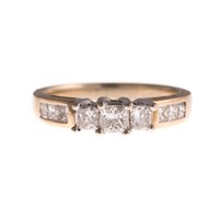 A Lady's Diamond 3-Stone Diamond Ring in 14K