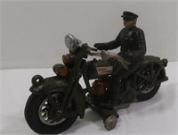 Vintage Cast Iron Motorcycle Display