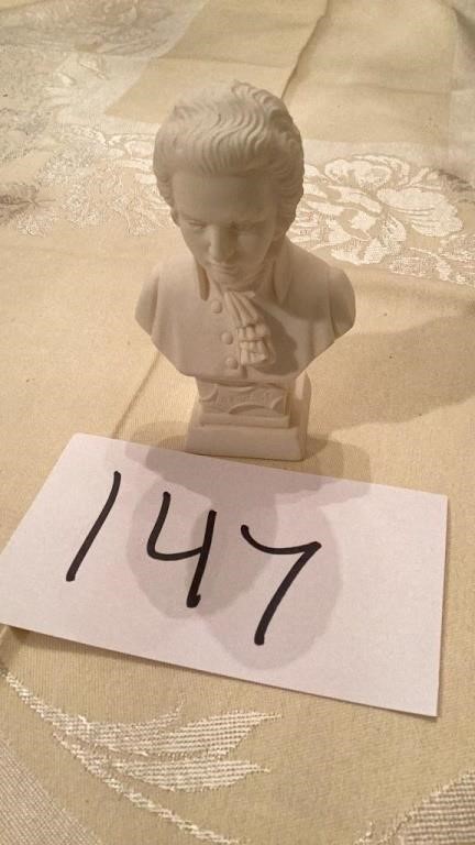 Mozart 5in Tall Porcelain Bust