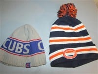 Chicago Cubs and Bears Winter Hats