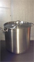 Large stainless steel stock pot