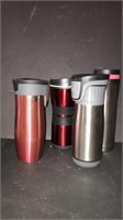 Insulated travel mugs