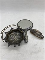 Vintage Mirror, Basket, & Nail Buffer