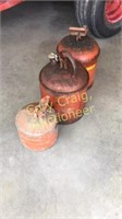 (3) Old Gas Cans