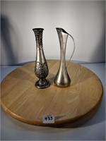 Silver Plated Bud Vases