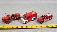 3- Matchbox Vintage Fire Trucks