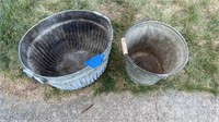 Cob basket and metal bucket
