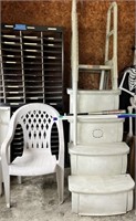 Pool Steps, Plastic Chair, Baseball Bat++